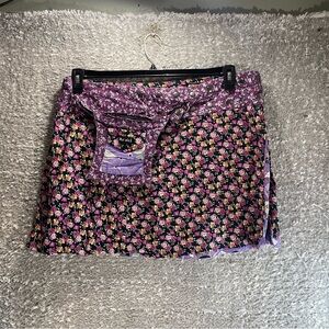 Moshiki Reversible Wrap Skirt One Size 100% Cotton Pocket Grunge Cottagecore